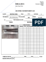 Termproces, S.A. de C.V.: Registro de Control Y Seguimiento Horno Vacio