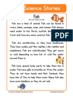 Free Life Science Reading Comprehension Fish