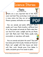 Free Life Science Reading Comprehension Plants