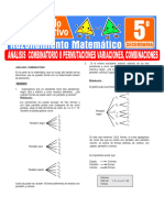 Analisis Combinatorio II Permutaciones Variaciones Combinaciones para Quinto Grado de Secunaria