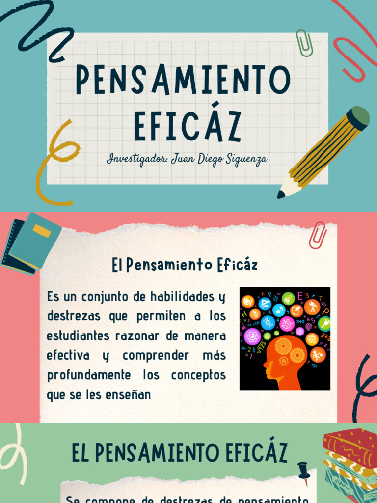 Habilidades del Pensamiento Eficaz | PDF | Crecimiento personal y ...
