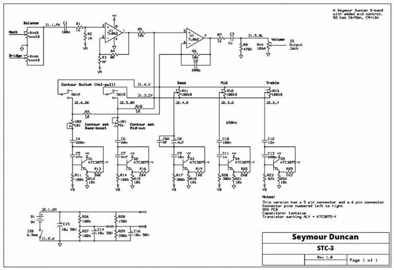 Seymour Duncan STC-3 Schematics | PDF