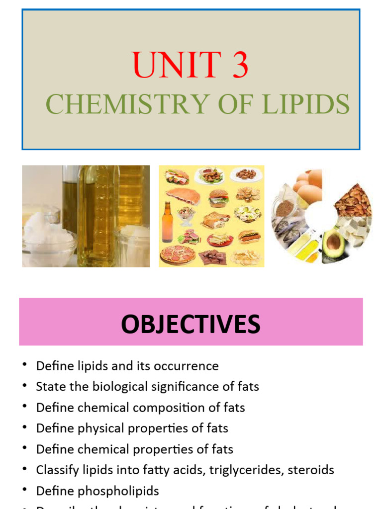 Chemistry and Classification of Lipids | PDF | Lipid | Fat