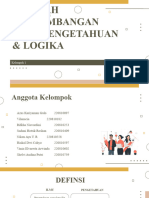 SEJARAH PERKEMBANGAN ILMU PENGETAHUAN DAN LOGIKA (Kel 1)