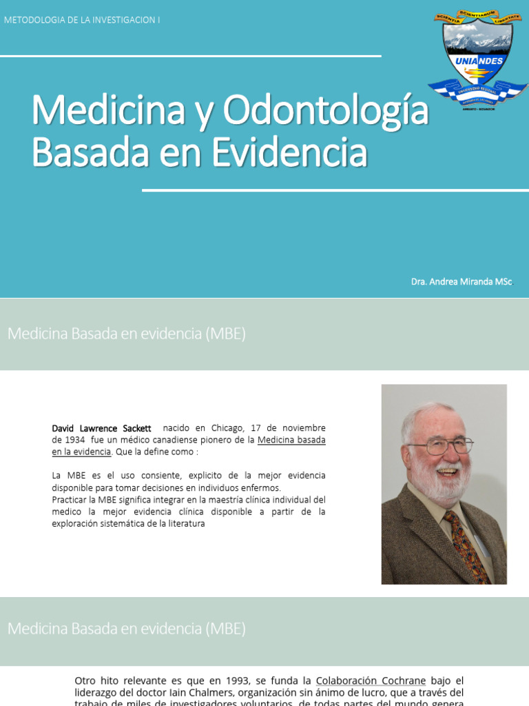 Tipos de Invest. Medicina Basada en Evidencia | PDF | Evidencia basada ...