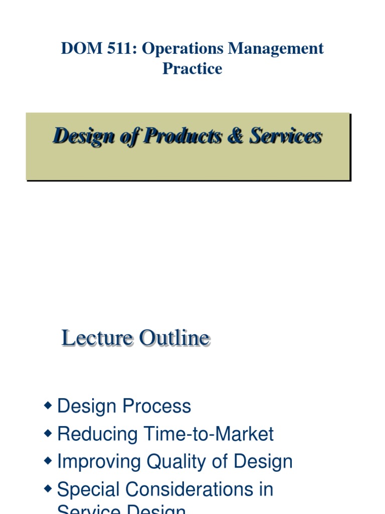 Product and Service Design Strategies | PDF | Operations Management ...