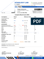 CBC Test Report Format Example Sample Template Drlogy Lab Report