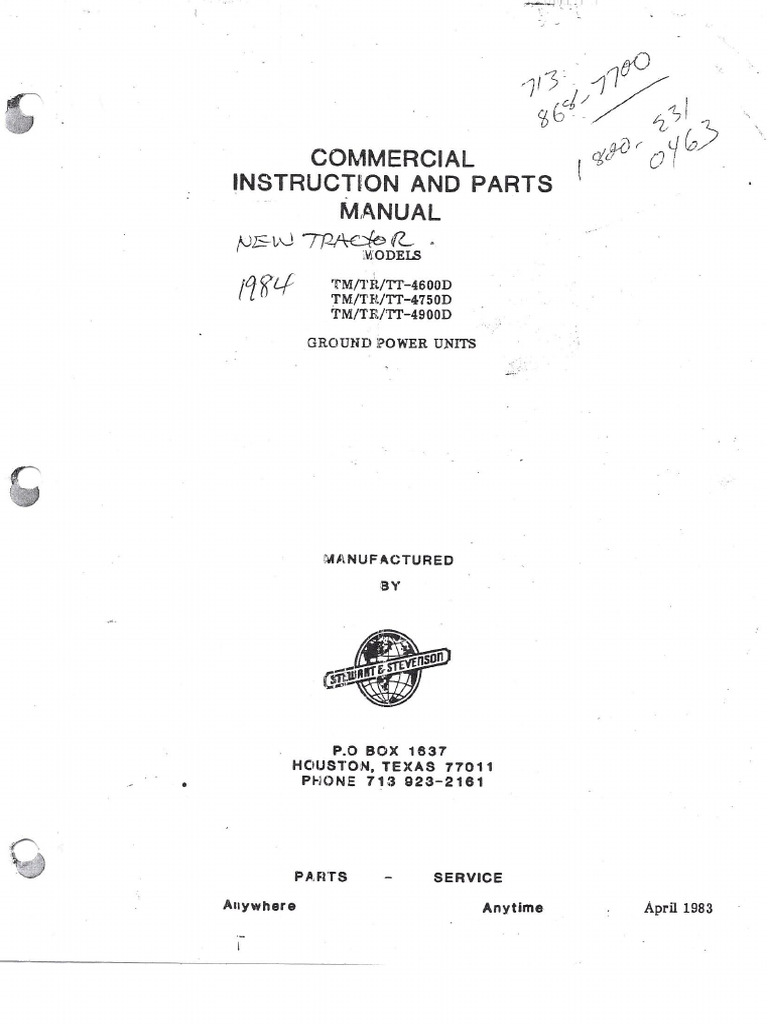 Manual TM TR TT 4600d | PDF