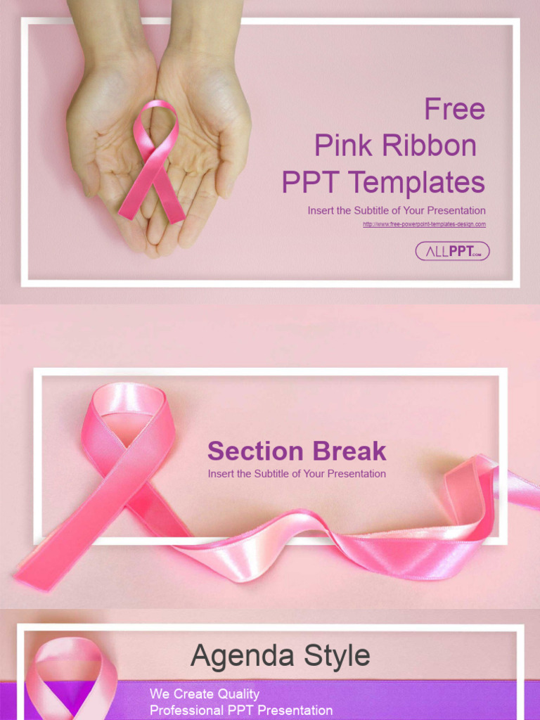 Breast Cancer Pink Ribbon PowerPoint Templates | PDF | Microsoft Power ...