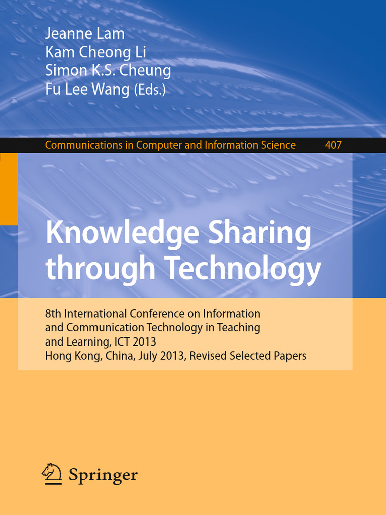 Knowledge Sharing Through Technology Jeanne Lam Kam Cheong Li Simon K