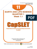 Earth and Life Science Quarter 1 Week 1.1: Not For Sale