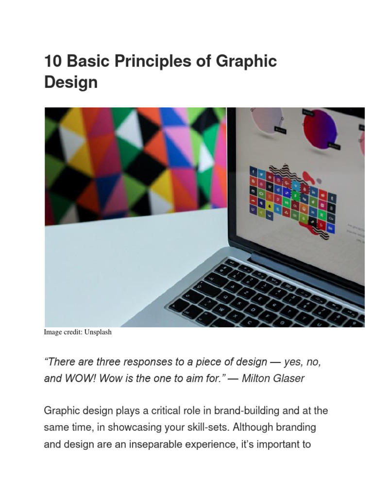 10 Basic Principles of Graphic Design | Download Free PDF | Typography ...