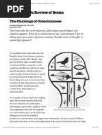 The Challenge of Consciousness - by Riccardo Manzotti - The New York Review of Books