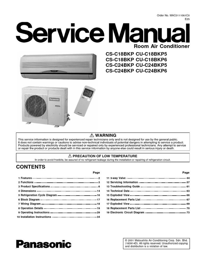 CS-C24BKP Cu-C24bkp5 | PDF | Air Conditioning | Temperature