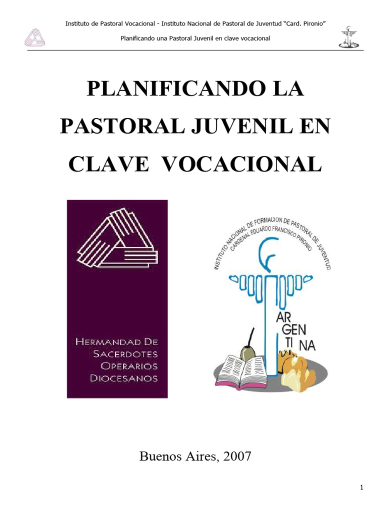 Planificación de Pastoral Juvenil Vocacional | PDF | Planificación ...