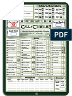 Character Sheet - Modern - Basic Autocalc - Call of Cthulhu 7th Ed