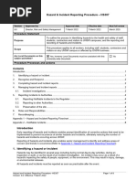 Hazard & Incident Reporting Procedure - HS307