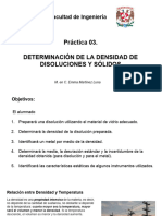 Práctica 03. Determinación de La Densidad de Disoluciones Y Sólidos