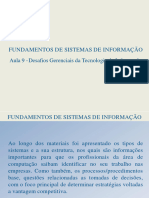 Material 9 - Fundamentos de Sistemas de Informação