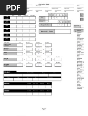 Character Sheet