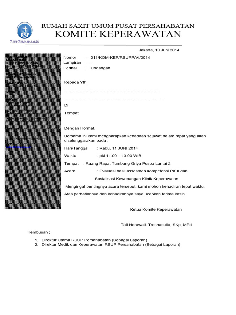 Form Undangan Kom Kep | PDF