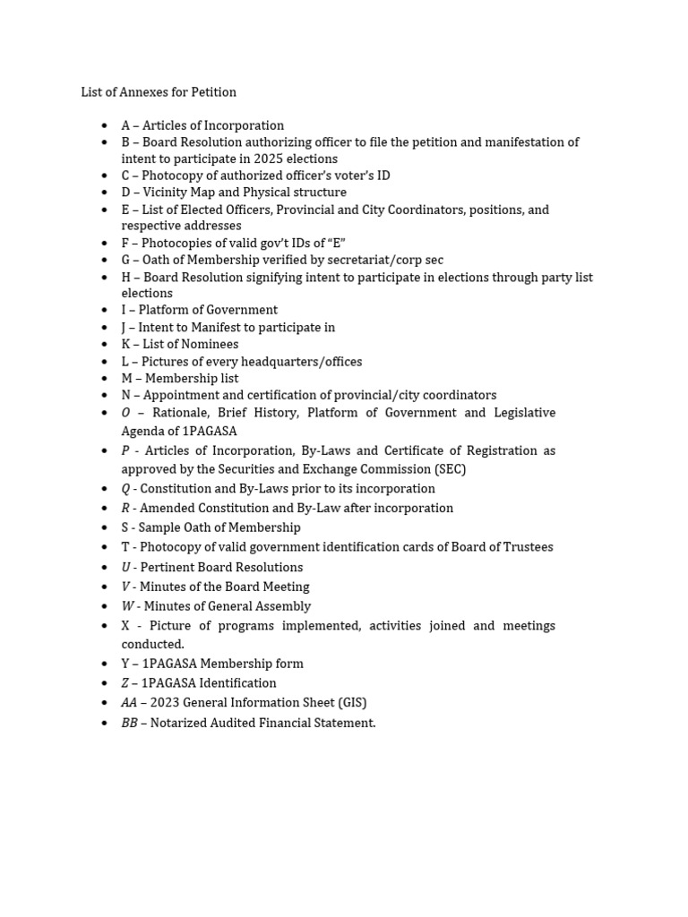 Annexes for 2025 Election Petition | PDF | Law