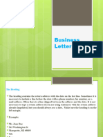 Business Letter Parts