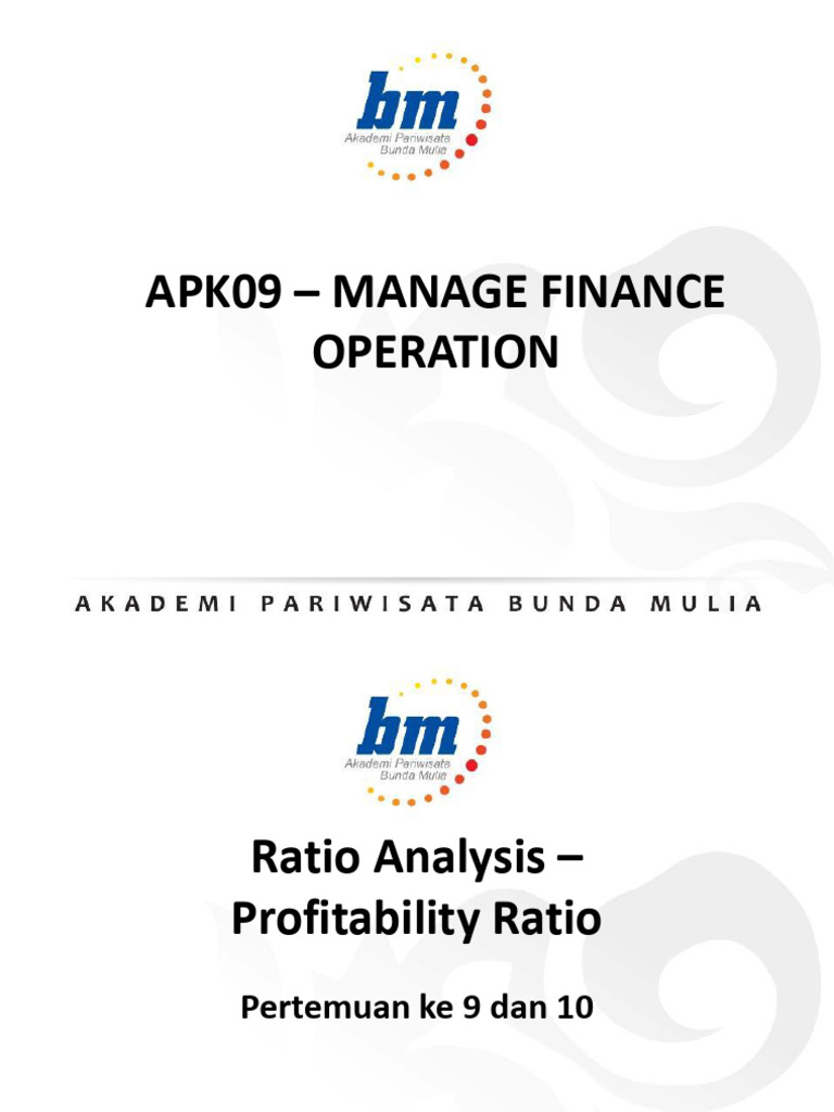 Profitability Ratios in Finance Management | PDF | Equity (Finance ...