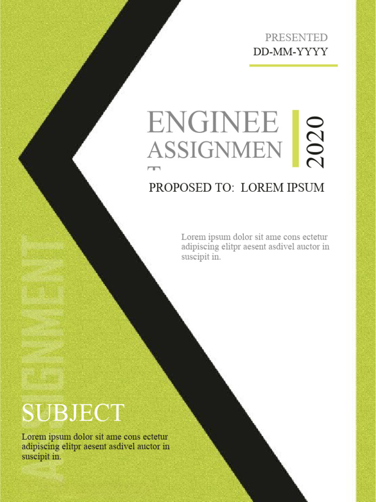 Engineering Assignment Cover Page 2 | PDF