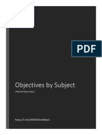 Step 1 UW Objectives Subjectwise 2022
