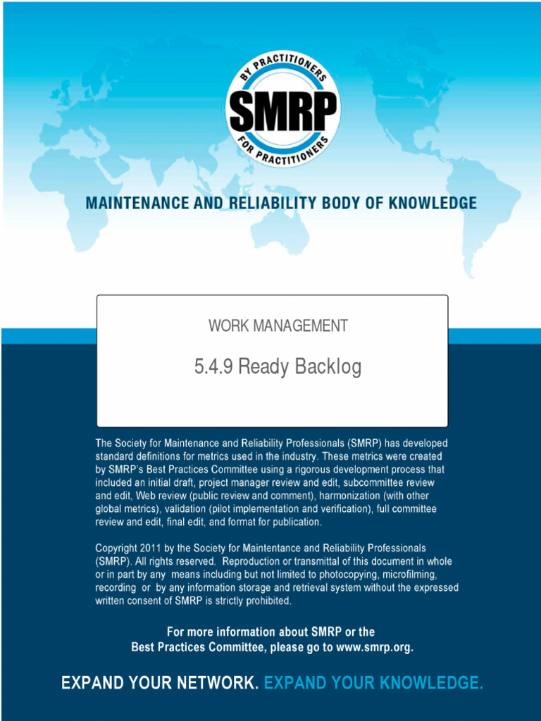 SMRP Metric 5.4.9 Ready Backlog | PDF | Business | Economies