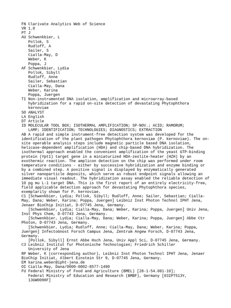 イッシー Rapid Phytophthora Detection Method | PDF | Polymerase Chain