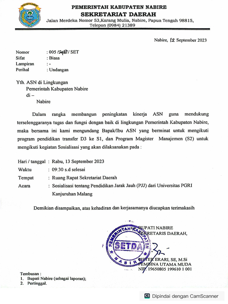 Undangan Sosialisasi | PDF