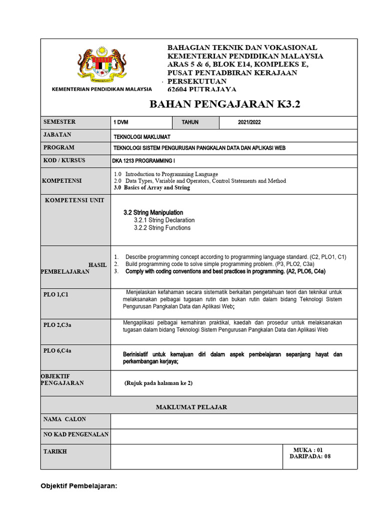 Manipulasi String dalam Java | PDF