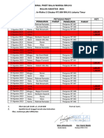 Jadwal Piket BW RW 013-Agustus23