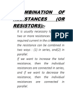 Combination of Resistances (OR Resistors)