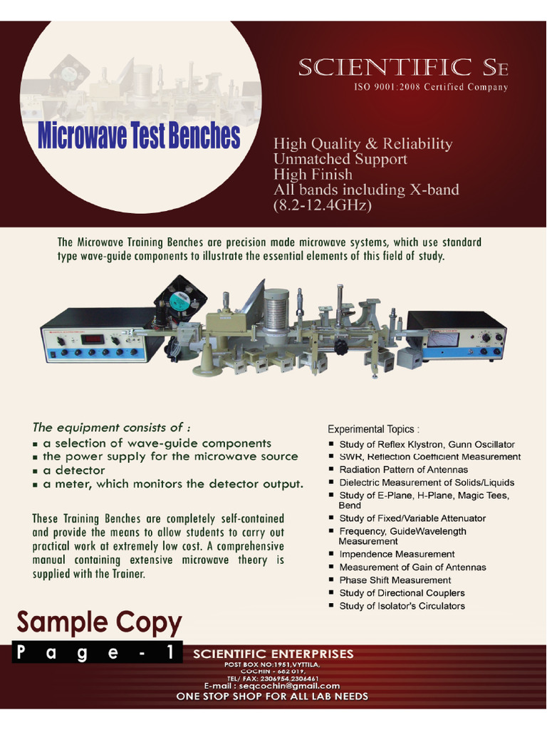 Microwave Test Bench PDF