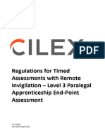 Timed Assessment Regulations With Remote Invigilation EPA August 2023