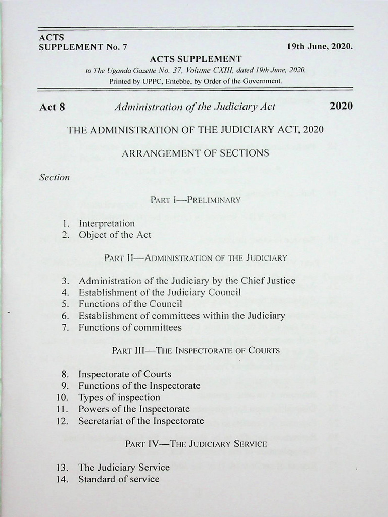 Administration of The Judiciary Act, 2020 PDF