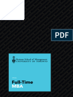 Rotman Full Time MBA Program 2022 Brochure