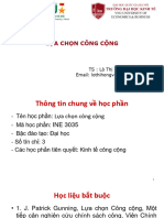 Lựa Chọn Công Cộng: TS: Lò Thị Hồng Vân Email: lothihongvan@vnu.edu.vn