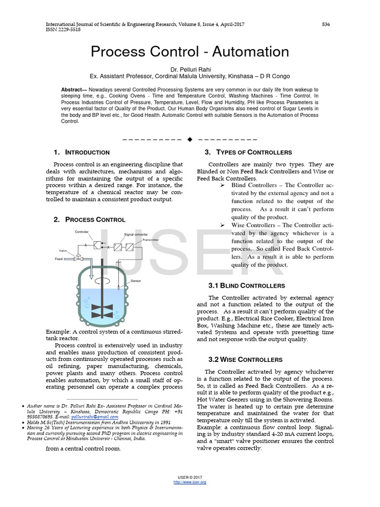 Process Control Automation | PDF | Control Theory | Feedback