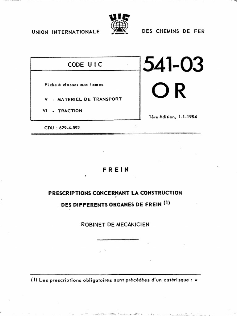 Uic 541 - 03 | PDF