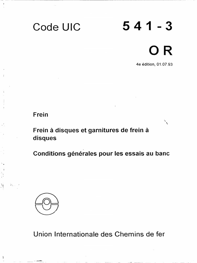 Uic 541 - 3 | PDF