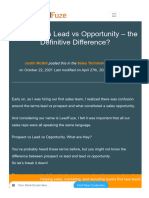 WWW Leadfuze Com Prospect Vs Lead Vs Opportunity
