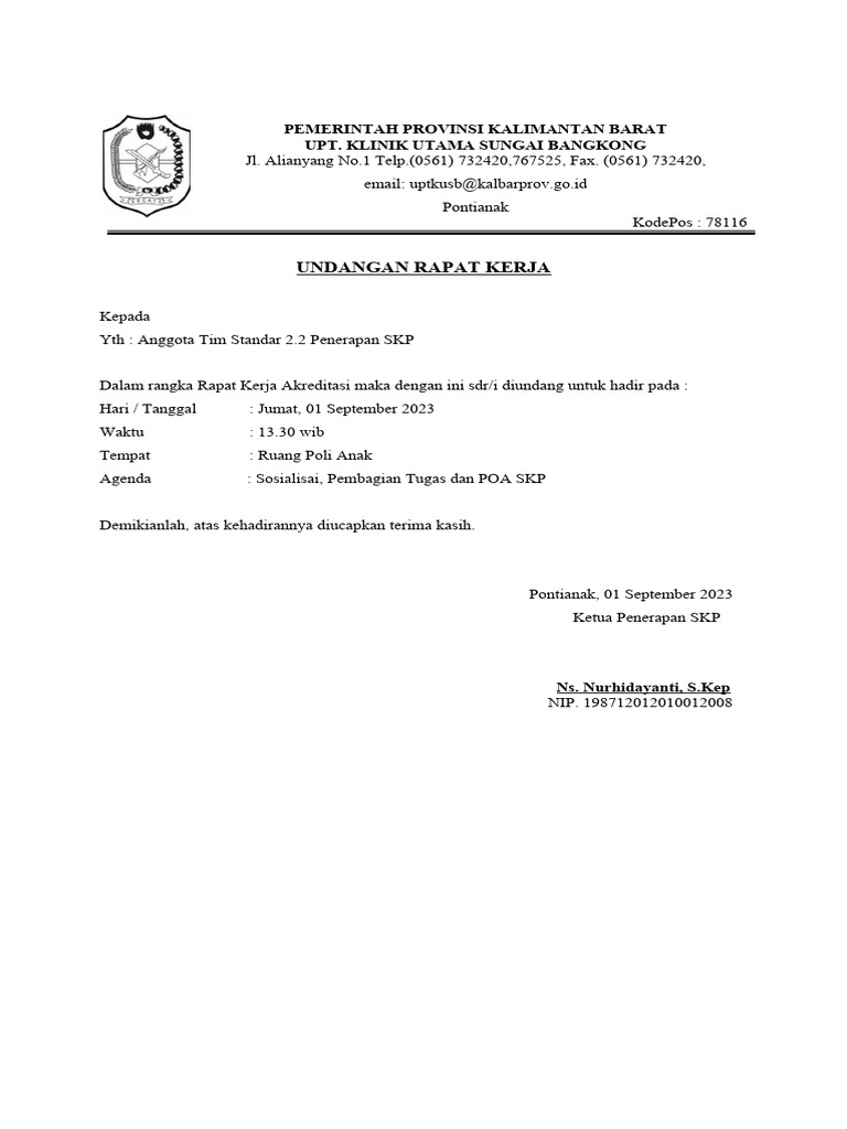 Undangan Rapat | PDF
