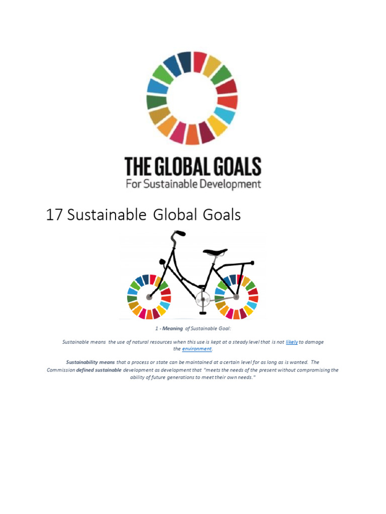 17 Sustainable Development Goals Explained | PDF | Sustainability ...