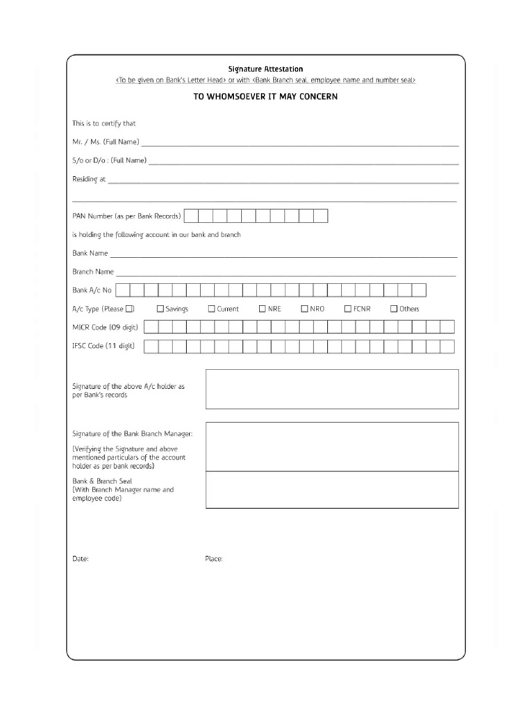 Instapdf - in Axis Bank Signature Verification Form 972 | PDF