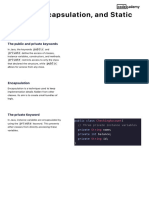 Access, Encapsulation, and Static Methods Cheatsheet