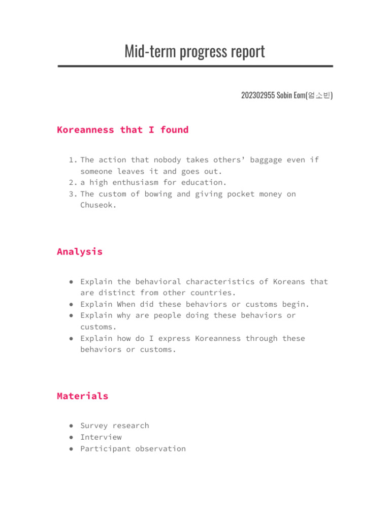 Mid-Term Progress Report PDF | PDF